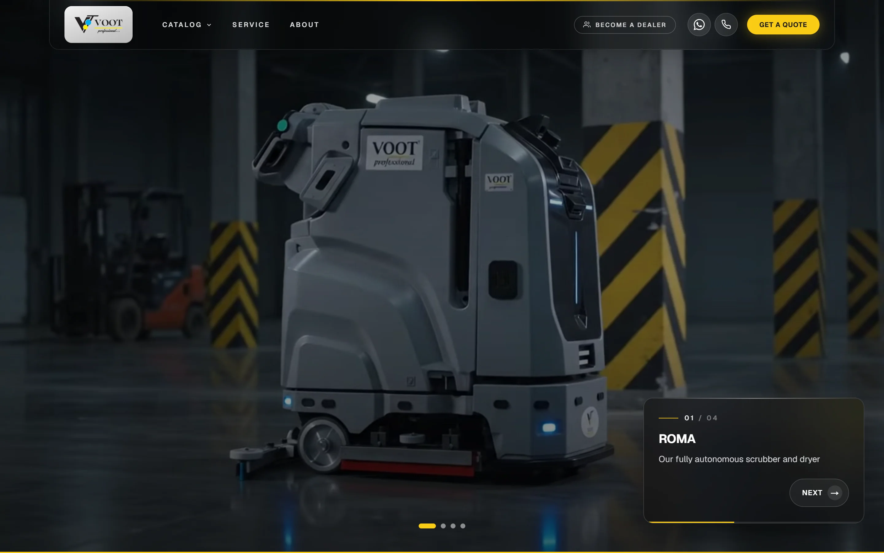 Voot Clean homepage
